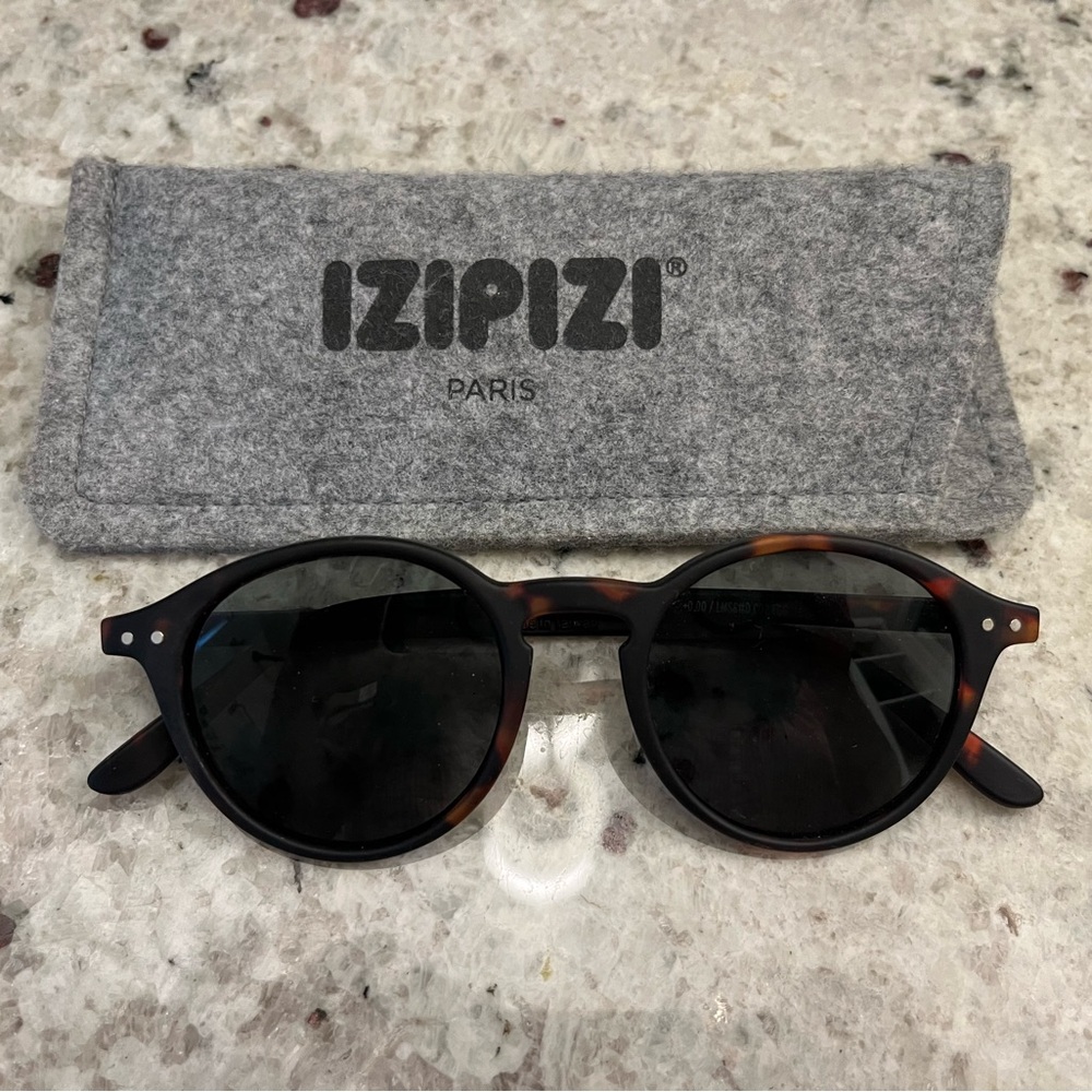 IZIPIZI Tortoiseshell Round Sunglasses - Brown/Black